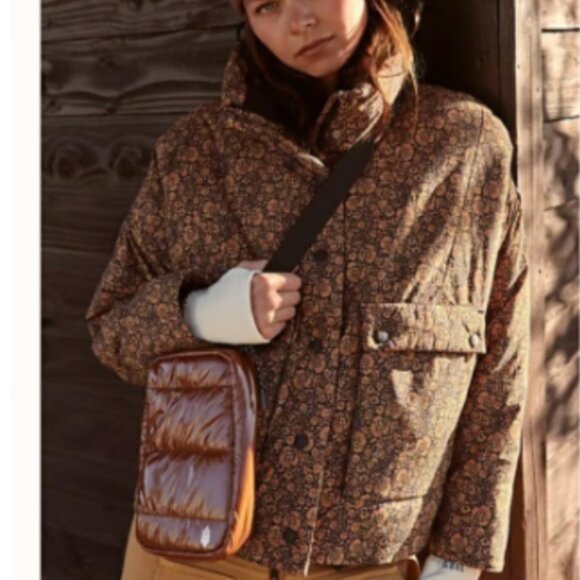 Free People  Phoebe packable puffer jacket in toasted coconut - Picture 1 of 5